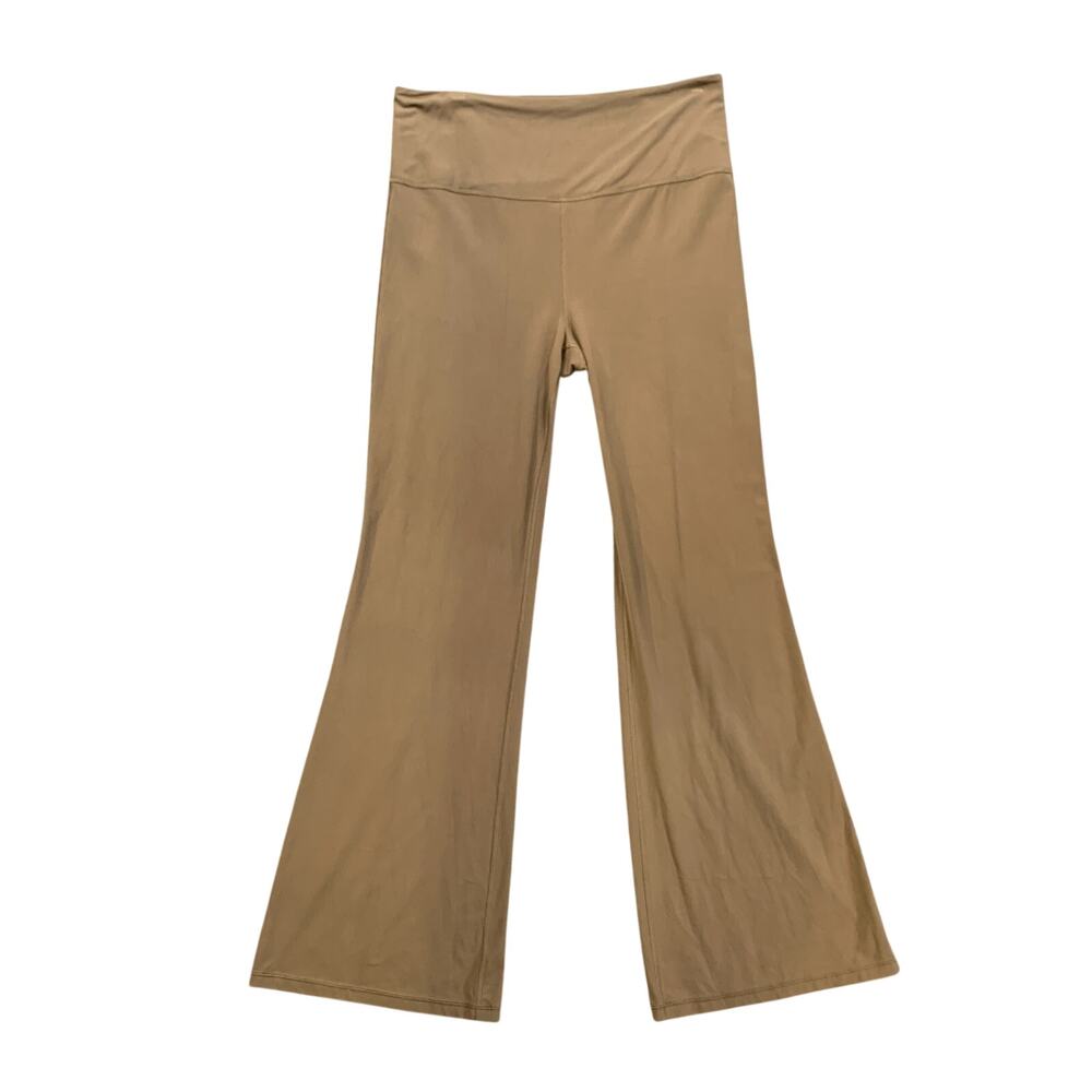 Athleta Pants Womens L Large Biscuit Elation Ultra High Rise Flare Yoga Workout